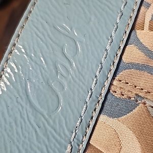 Teal Pleated Large Soho Signature Tote